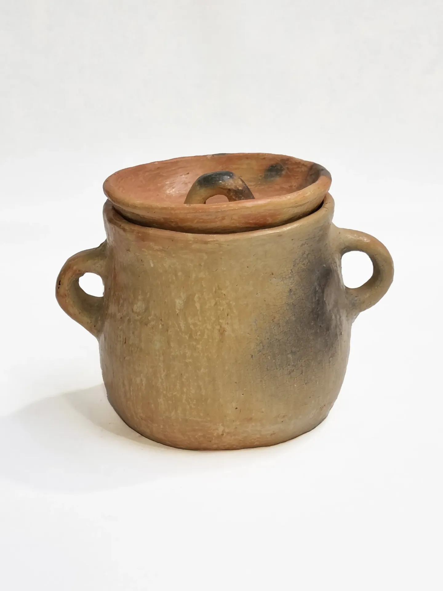 Pot & Lid with Handles Terracotta I Pure I 001 S4 Clay